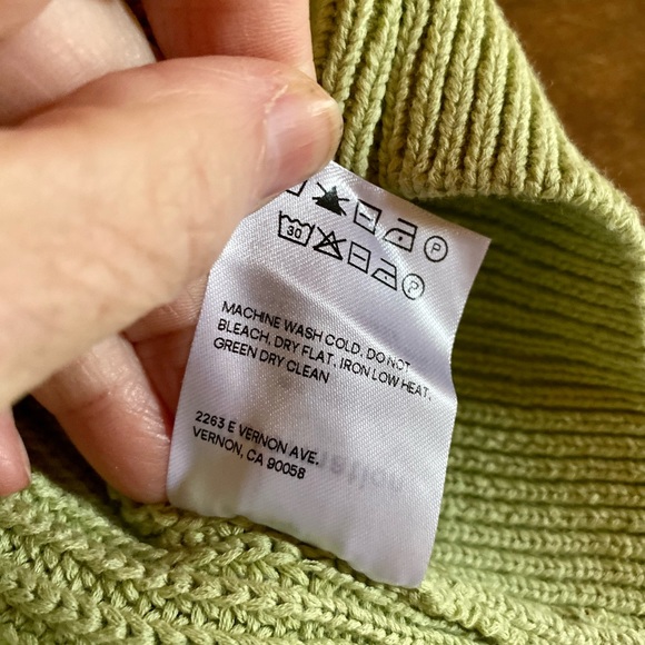 🍀Reformation Sami cropped sweater in Zest Green🍀 NWT - Picture 8 of 11